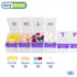 EZY DOSE Weekly (7-Day) Pill Case, Medicine Planner, Vitamin Organizer Box, 2X-Large Push-Button Compartments, Color May Vary, BPA Free...