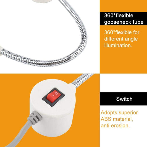 Fdit 30LED 2W Sewing Machine Light Working Lamp with Magnetic Base Switch Daylight LED Clamp Light Desk Lamp Multifunctional Flexible Lamp(US-Plug...