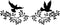 YGAOHF 2 PCS Black Metal Tree Leaf Wall Decor with 2 Dove Stickers, Vine Olive Branch Art Wrought Iron Scroll Sculptures Above The Bed, Indoor Out...