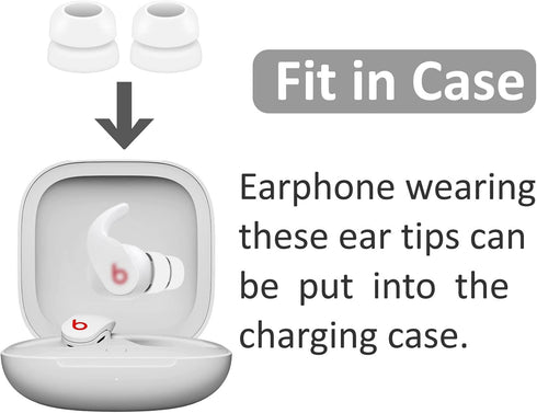6 Pairs Double Flange Compatible with Beats Fit Pro Ear Tips Buds, S/M/L 3 Size Replacement Noise Reduce Silicone Wing Eartips Earbuds Earplug Fit...