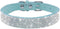 Rhinestone Dog Collar, Cute Dazzling Sparkling Soft Suede Leather Adjustable Pet Dog Cat Collar Crystal Diamond for Puppy Small Medium Large Dogs ...
