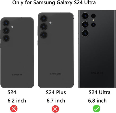 2 Pack Matte Privacy Tempered Glass for Samsung Galaxy S24 Ultra Anti-glare Anti-Spy Screen Protector Anti-Peeping Film Support Finger Unlock 6.8 ...