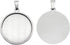 Julie Wang 10 Sets Stainless Steel Bezel Tray Pendant with Glass Cabochons and Chain for Resin Photo Jewelry Necklace Making Round 30x30mm...
