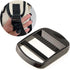 6PCS Metal Ladder Lock Buckle Slider for School Bags Backpack Straps Webbing, Nickel Color Zinc Alloy Bag Webbing Adjuster Fastener...