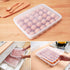 HANSGO Egg Holder for Refrigerator, Deviled Egg Tray Carrier with Lid Fridge Egg Dispenser Egg Storage Stackable Plastic Egg Containers