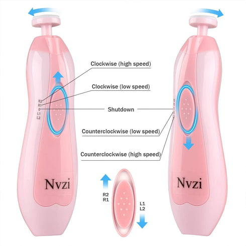 Baby Nail Trimmer Electric, Electric Nail File Baby Nail Clippers with Light, Toe Nail Sander for Thick Nails, Infant Nail Clippers for Newborn Or...