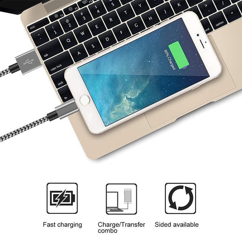 Short iPhone Charger Cable 4Pack,1FT Lightning to USB Braided Data Sync Fast Charger Cord Compatible with iPhone 12 Pro Max/12/11/11 Pro Max X XS ...