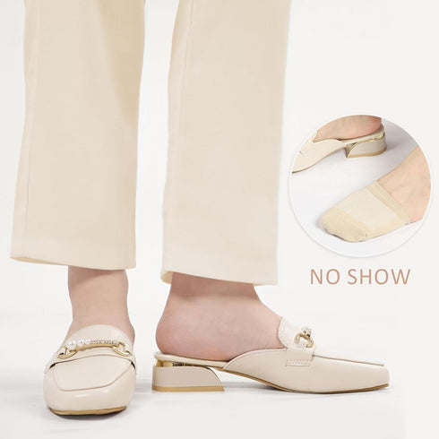 Women's Toe Socks for Mules, Half Socks for Women Toe Toppers Liner No Show Toe Covers 4/6 Pairs...