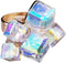 Boho Square Crystal Statement Ring for Women Girls Gold Plated Adjustable Expandable Promise Engagement Geometric Rings Comfort Fit Elegant Art De...