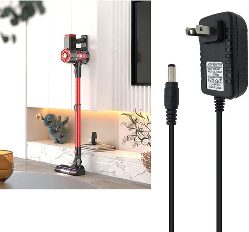 Charger Replacement for PRETTYCARE Cordless Vacuum Cleaner W100 W200 W300, AC DC Adapter Power Cord 6.6 ft - PDEEY...