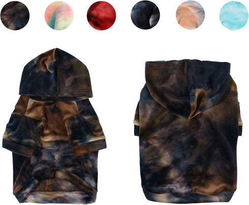 Tie Dye Dog Hoodie Puppy Sweater Sweatshirt, Cold Weather Coat Pet Clothes for Dog Cat...