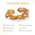 Amber Necklace - 100% Authentic Amber (Rich Honey, 13.5 inches), Certified Amber Necklace with Safety Clasp and Knotted Beads...