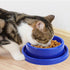 Ants Away Dog Bowl Cat Puppy Food Bowls Round No Spill Eating Feeder for Small Animals Blue S...