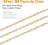 Kyutong 5M Gold Plated Necklace Chain for Jewelry Making 304 Stainless Steel Paperclip Chain Roll with Lobster Clasps and Jump Rings for Men Women...