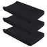 Black Diaper Changing Pad Cover with Strap Holes Set of 3, Snug Fit 4-sided Contoured Changing Table Pad 16x31 16x32, Fitted Change Pad Sheet for ...