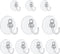 Suction Cup Hooks, 10Pcs Removable Window Suction Cups with Hooks Including 3 Sizes for Glass, PVC Suction Cups with Hooks for Shower, Bathroom an...