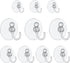 Suction Cup Hooks, 10Pcs Removable Window Suction Cups with Hooks Including 3 Sizes for Glass, PVC Suction Cups with Hooks for Shower, Bathroom an...