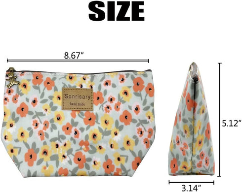 Floral Print Makeup Cosmetic Bag Carry Case, 14 Patterns (P1141709)...