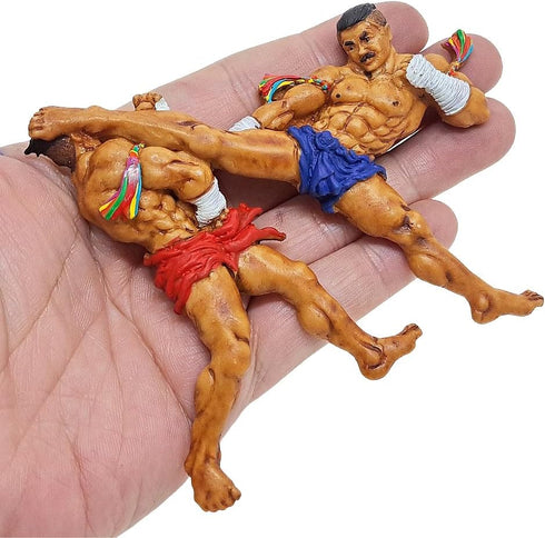 4" Muay Thai Jorakae Fad Hang or Crocodile Sweeps Its Tail Basic Movement Muaythai Boxing Martial Arts 3D Resin Fridge Magnet Souvenir Refrigerato...
