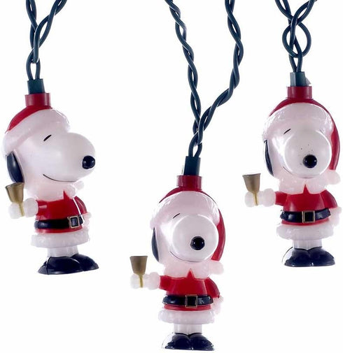 Peanuts Kurt Adler UL 10-Light Santa Suit Snoopy Light Set...