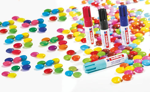 edding 0.5 mini permanent marker - black - 10 marker pens - fine round nib 1 mm - waterproof, quick-drying - smudge-proof - mini marker for cardbo...