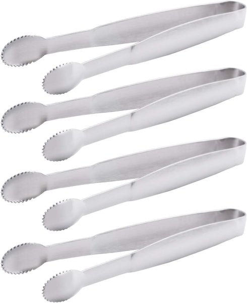 Mini Serving Tongs 5-Inch Stainless Steel Small Appetizer Tongs, Set of 4...
