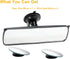 Rear View Mirror, KITBEST Universal Rearview Mirror, Car Interior Rear View Mirror with Adjustable Suction Cup, Car Inside Mirror for SUV, Vans, T...