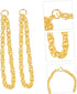 50pcs Adjustable Gold Necklace Golden Dolls Chain Necklace Gold Necklace Prom Miniature Gold Chain Necklace Hip Hop Chain Necklace Toys Princess A...