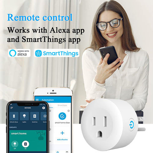 Smart Plug,DOGAIN Zigbee Smart Plugs Outlet Works with ST and Echo Plus Hub Voice Control Compatible with Alexa and The Google Assistant (Hub Requ...