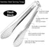 6 Pack Buffet Tongs,Stainless Steel Serving Tongs Serving Utensils 7Inch...