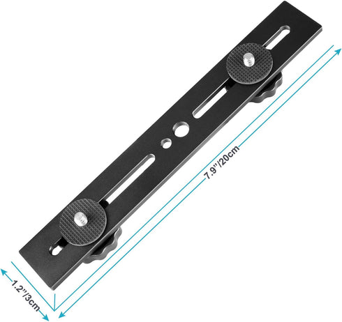 Neewer 8"/20.3cm Dual Camera Mount Tripod Bracket for 3D Stereo Stereoscopic Photography...