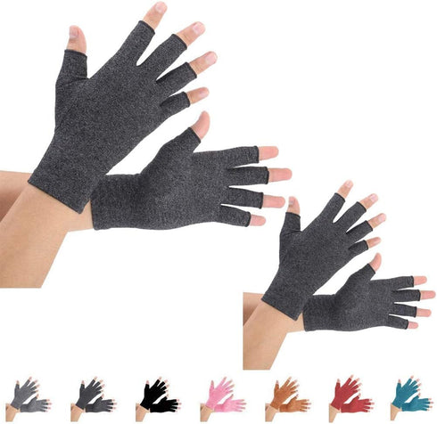 2 Pairs Arthritis Gloves, Compression Gloves Support and Warmth for Hands, Finger Joint, Relieve Pain from Rheumatoid, Osteoarthritis, RSI, Carpal...