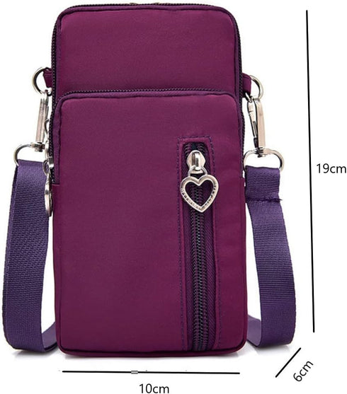 Mobile Phone Purses Bag,Waterproof Crossbody Phone Wallet Case, Cellphone Crossbody with Shoulder Strap,Outdoor Sweat-Proof Running Armbag,Crossbo...