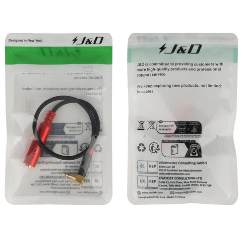 J&D 1/4 to 3.5mm Headphone Adapter, TRS 1/4 inch to 1/8 inch Stereo Audio Adapter Cable, 6.35mm Female to 3.5mm Male Stereo Audio adapter for Head...