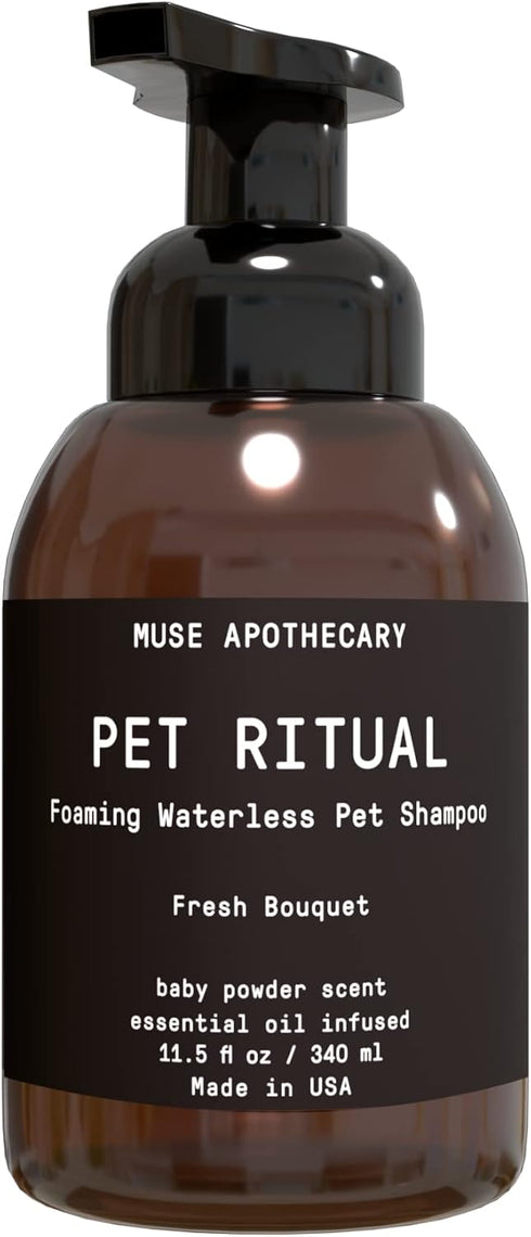 Muse Apothecary Pet Ritual Foaming Waterless Shampoo for Dogs, Waterless Dog Shampoo Foam, No Rinse Dog Shampoo, Waterless Dog Shampoo for Large D...