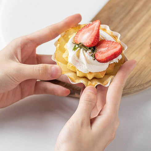 100 PCS Baking Cups Cupcake Liner Flared Brioche Standard Muffin Wrappers Greaseproof Coated Paper Cup for Wedding Birthday Holiday Party or Baby ...