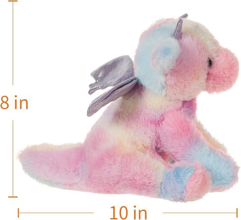 Apricot Lamb Toys Plush Colorful Plush Dragon Dinosaur Stuffed Animal Soft Cuddly Perfect for Child (Colorful Plush Dragon, 8 Inches)...