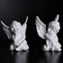 2 Pack Resin Cherubs White Angel Statue Figurine, Garden Sleeping Cherub Statue Sculpture Indoor Outdoor Home Decoration, Cute Adorable Angle Scul...