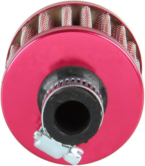 ESUPPORT Universal 12mm Mini Red Cone Cold Air Intake Filter Turbo Vent Breather Car...