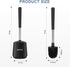 SetSail Toilet Brush and Holder, Automatic Toilet Bowl Brushes for Bathroom Ventilated Toilet Brush for Toilet Scrubber Cleaning-Black...