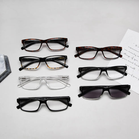 BLUELESS Vintage Eyeglasses Men Women (Transparent,+0.00)...