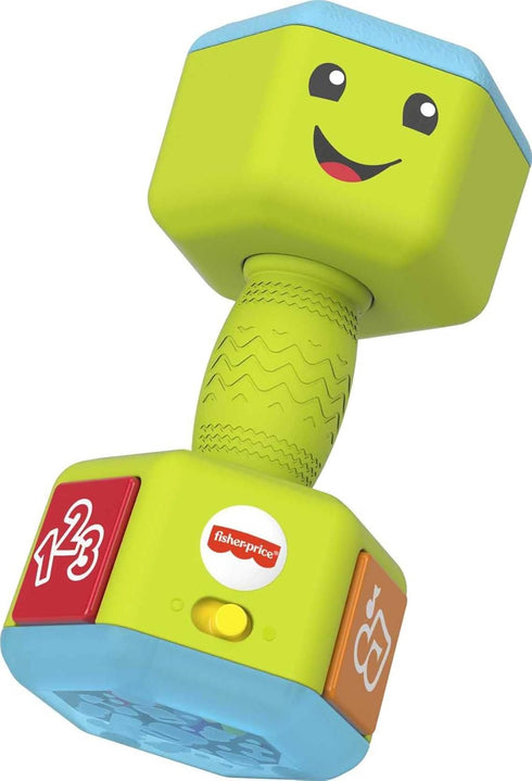 Fisher-Price Baby & Toddler Toy Laugh & Learn Countin’ Reps Dumbbell Rattle with Learning Lights & Music for Infants Ages 6+ Months...
