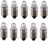10pcs E10 LED Bulbs 3 Volt Miniature Flashlight Bulbs E10 Replacement Bulbs Mini Lamps Cool White 3V...