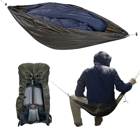 onewind Versatile Hammock Gear Sling or Backpack Rain Cover, Ultralight Waterproof Underbelly Gear Hammock Storage to Place Backpack, Clothes, Qui...