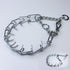 Chrome Plated Prong Dog Collar,no Pull Dog Prong Collar with Spikes,Choke Collar for Dogs Pinch Training Collar (3.5 * 24in)...