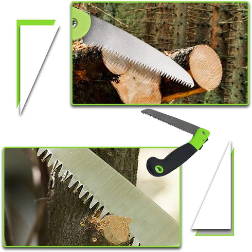 Hand Saw Folding Saw Pruning Saw with Rugged 5.9 Inch Blades Held Foldable Garden Saw for Cutting Tree Branches Bamboo Bone...