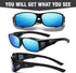 DUCO Polarized Wraparound Fitover Glasses Wear Over Sunglasses for Men Women UV Protection Sun Glasses 8954...
