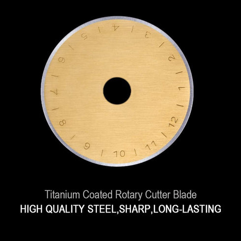 HEADLEY TOOLS Titanium Coated 45mm Rotary Cutter Blades 15 Pack Fits Olfa, Fiskars, Replacement Rotary Blade for Arts Crafts Quilting Scrapbooking...