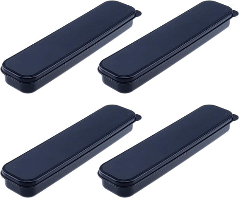 MY MIRONEY 4PCS Portable Travel Tableware Box Black Flatware Storage Box Case Travel Utensils Cutlery Case for Fork Spoon Chopsticks...