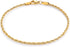 Fiusem Gold Anklet for Women, 2.5mm 18K Gold Plated Stainless Steel Braided Rope Anklet, Women's Anklets 11"...